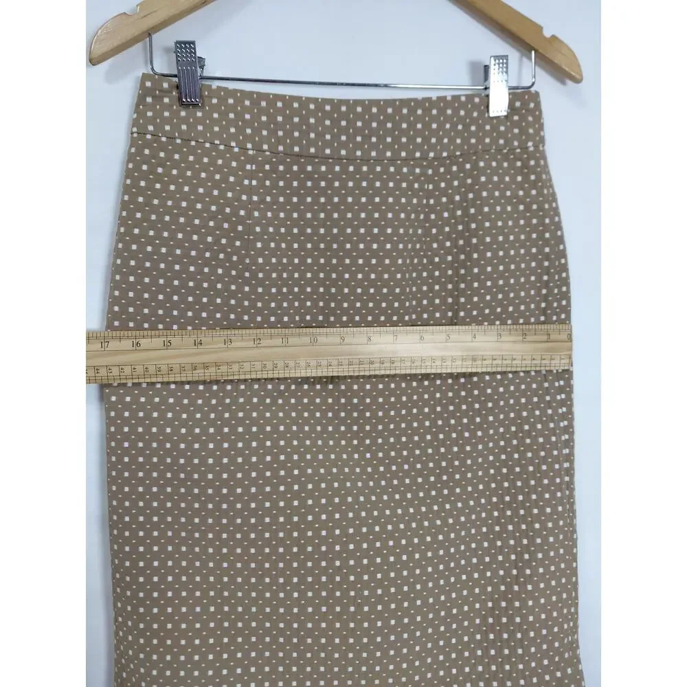 Banana Republic Brown Geometric Lined Pencil Skirt Women Size 2